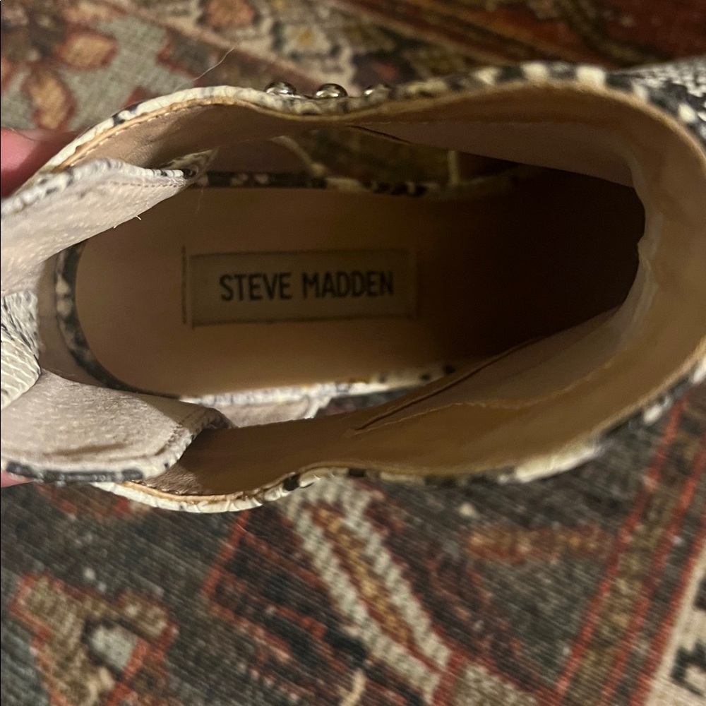 Steve Madden Snake Print Ankle Boots - Picture 6 of 6